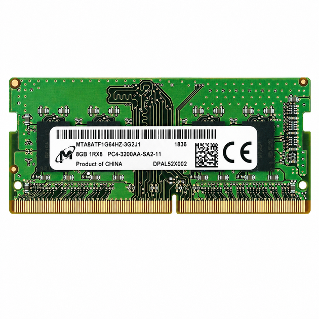 Оперативна пам'ять SODIMM 8Gb DDR4 3200MHz pc4-25600 Micron MTA8ATF1G64HZ-3G2J1 б/в mta8atf1g64hz-3g2j1 - Фото 1 Оперативна пам'ять SODIMM 8Gb DDR4 3200MHz pc4-25600 Micron MTA8ATF1G64HZ-3G2J1 б/в mta8atf1g64hz-3g2j1 - изображение 1