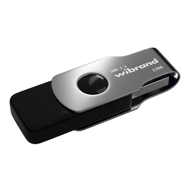 Флеш-накопичувач USB 3.2 Gen1 Wibrand Lizard 128GB Пластик + Метал Чорний - Фото 1 Флеш-накопичувач USB 3.2 Gen1 Wibrand Lizard 128GB Пластик + Метал Чорний - зображення 1
