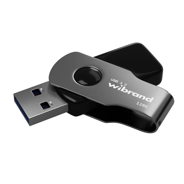 Флеш-накопичувач USB 3.2 Gen1 Wibrand Lizard 128GB Пластик + Метал Чорний - Фото 3 Флеш-накопичувач USB 3.2 Gen1 Wibrand Lizard 128GB Пластик + Метал Чорний - зображення 3