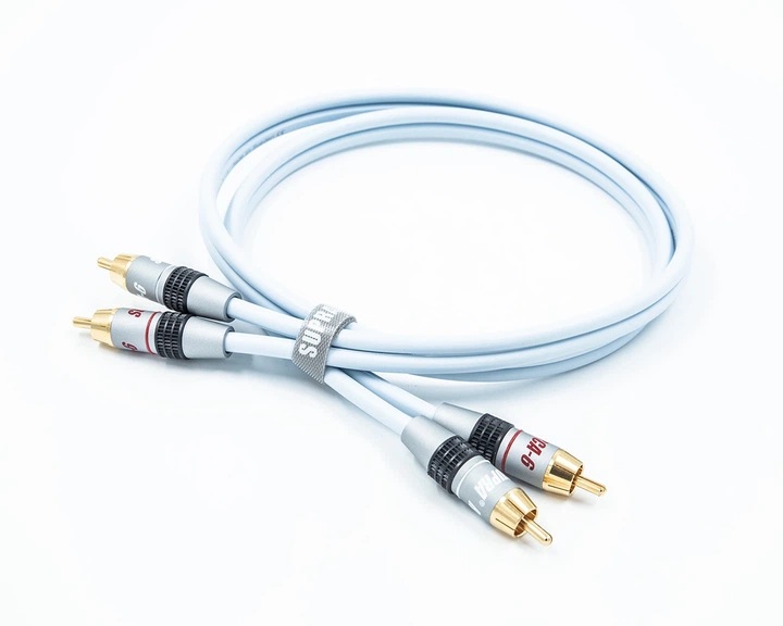 Міжблочний аудіокабель Supra DUAL 2RCA-2RCA Audio 1.5 м Ice Blue - изображение 4