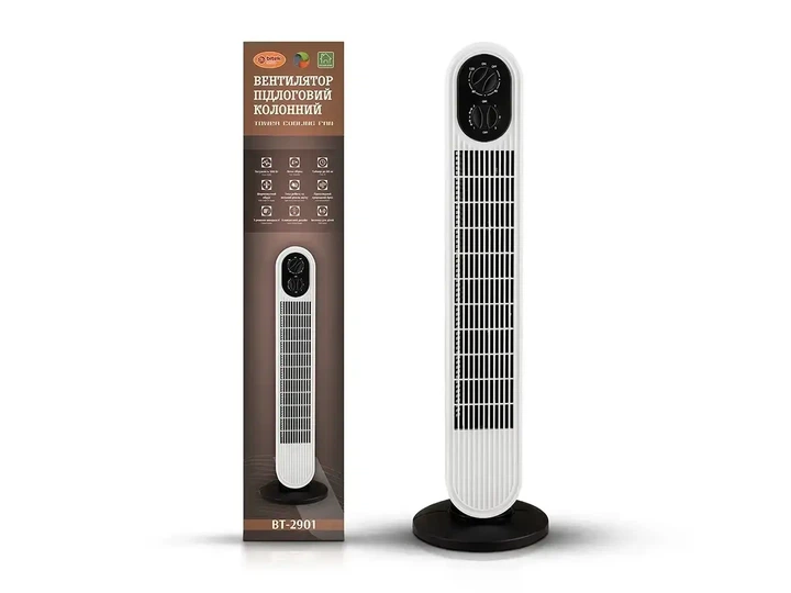 Вентилятор напольный колонный Tower Cooling Fan 500Вт BITEK BT-2901 - Фото 2 Вентилятор напольный колонный Tower Cooling Fan 500Вт BITEK BT-2901 - изображение 2