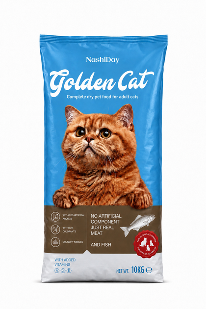 Сухий корм Golden Cat з рибою для дорослих котів 10 кг - Фото 1 Сухий корм Golden Cat з рибою для дорослих котів 10 кг - зображення 1