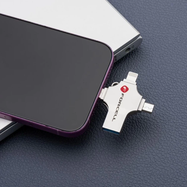 Флешка Forcell F-Data Metal Quad 32GB USB 3.2 Gen 1 Silver (5903396391835) - Фото 6 Флешка Forcell F-Data Metal Quad 32GB USB 3.2 Gen 1 Silver (5903396391835) - зображення 6