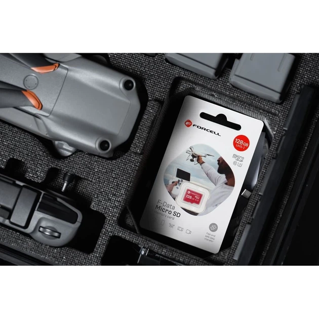 Карта пам'яті microSD 128GB U3 Class 10 Forcell F-Data Red (5903396324741) - Фото 2 Карта пам'яті microSD 128GB U3 Class 10 Forcell F-Data Red (5903396324741) - зображення 2