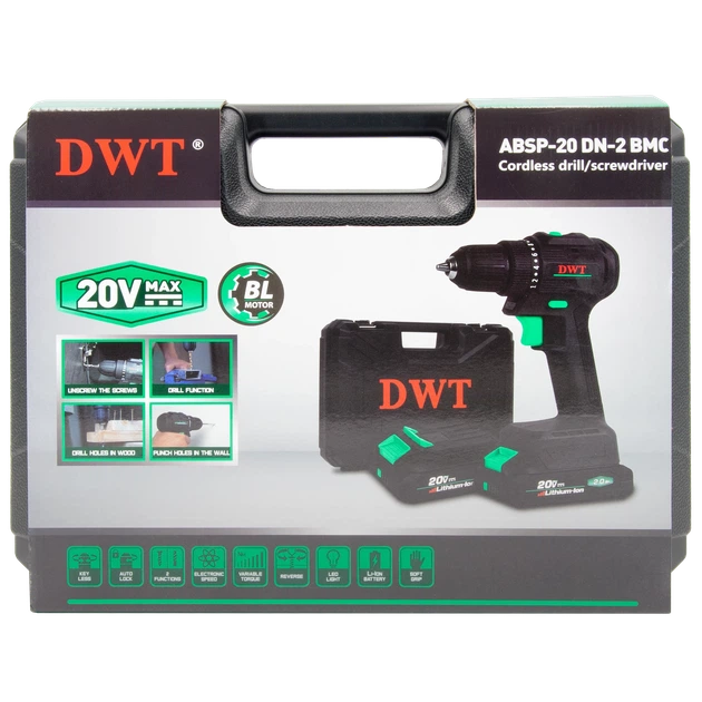 Акумуляторний дриль шуруповерт DWT ABSP-20 DN-2 BMC. - зображення 2