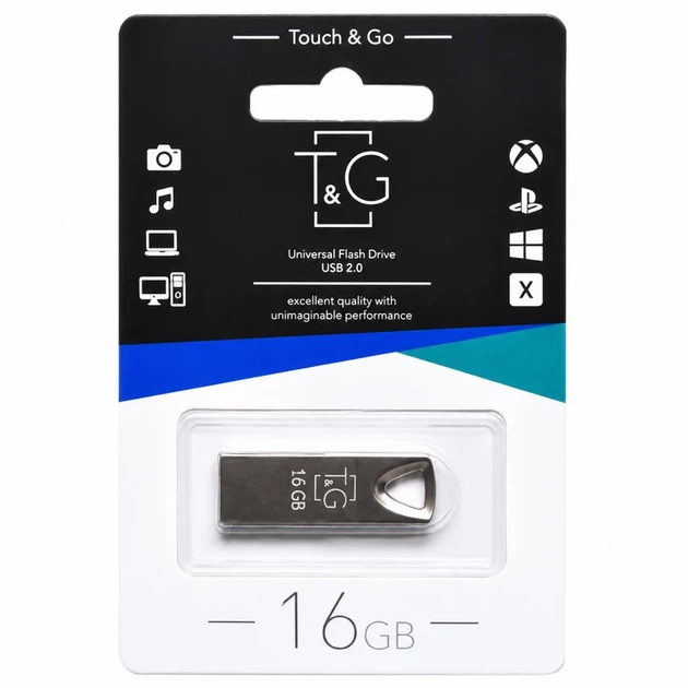 Флеш-память USB 16GB T&G Metal USB 2.0 моноблок металлический серебристый - Фото 2 Флеш-память USB 16GB T&G Metal USB 2.0 моноблок металлический серебристый - изображение 2
