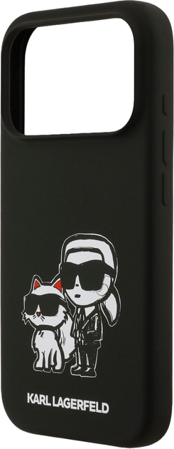 Etui Karl Lagerfeld Liquid Silicone K&CH Sketch MagSafe do Apple iPhone 17 Pro Black (3666339497798) - Zdjęcie 6 Etui Karl Lagerfeld Liquid Silicone K&CH Sketch MagSafe do Apple iPhone 17 Pro Black (3666339497798) - obraz 6