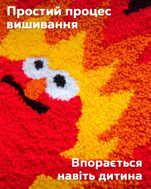 Набор для ковровой вышивки Punch Элмо в огне - Фото 2 Набор для ковровой вышивки Punch Элмо в огне - изображение 2