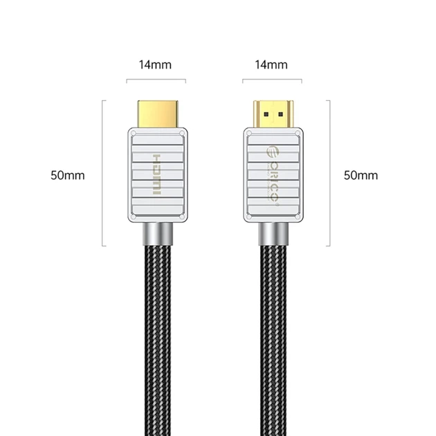 Kabel Orico HDMI H8CY HDMI 2.1 8K 60 Hz 3 m Black (6941788824850) - obraz 2