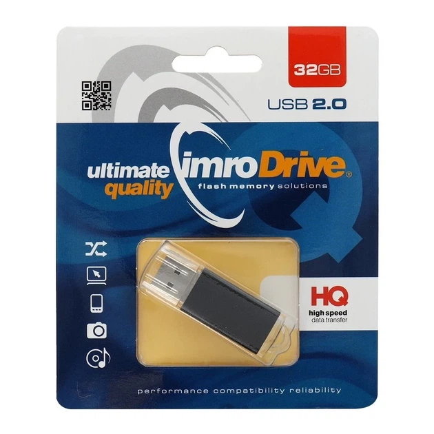 USB Flash Drive Imro 32GB USB2.0 Black (5902768015171) - Фото 1 USB Flash Drive Imro 32GB USB2.0 Black (5902768015171) - зображення 1