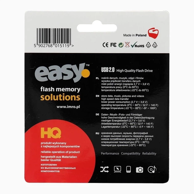 USB Flash Drive Imro Easy 32GB USB2.0 (5902768015119) - Фото 2 USB Flash Drive Imro Easy 32GB USB2.0 (5902768015119) - зображення 2
