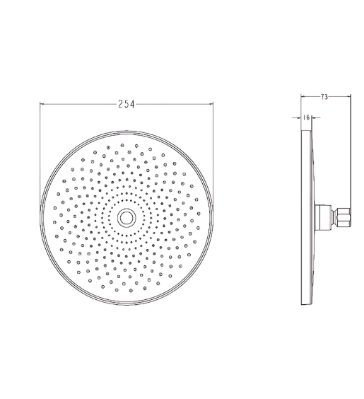 Лейка для душа потолочная Koer KP-0413-01-OH 250 мм (цвет хром) большая 25 см (KR5417) - изображение 3