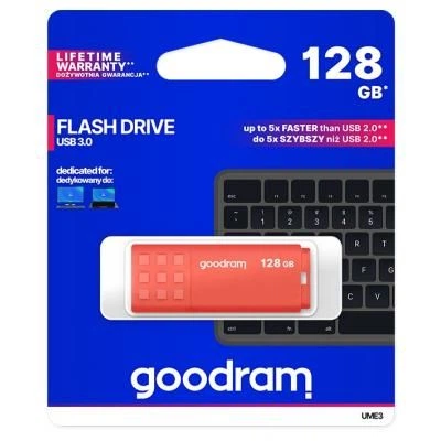 USB флеш накопичувач Goodram 128GB UME3 Orange USB 3.0 (UME3-1280O0R11) - Фото 4 USB флеш накопичувач Goodram 128GB UME3 Orange USB 3.0 (UME3-1280O0R11) - зображення 4
