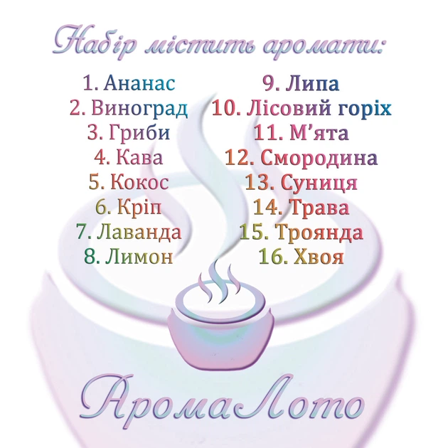Настільна гра Zoia for Kids Лото Ароматне (АромаЛото) 16 ароматів) - изображение 3