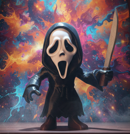 Фігурка Крик Ghostface Scream пластик 3D друк 120 мм - Фото 8 Фігурка Крик Ghostface Scream пластик 3D друк 120 мм - зображення 8