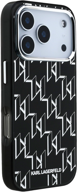 Etui Karl Lagerfeld IML KL Monogram MagSafe do Apple iPhone 17 Pro Black (3666339505813) - obraz 4