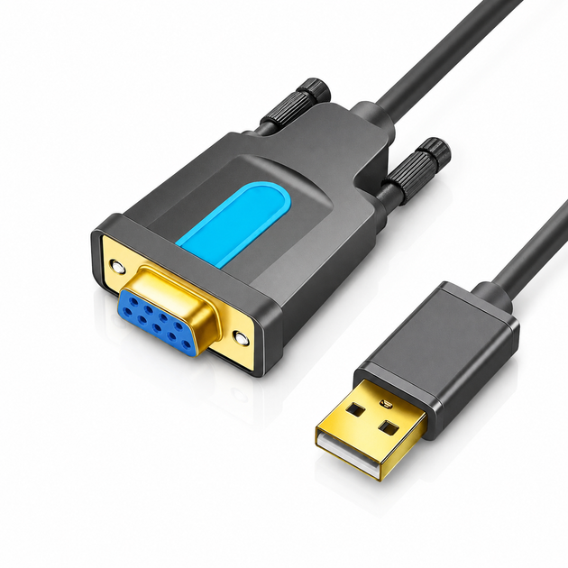 Кабель USB-RS232 female, 1.5 м, Prolific PL2303; Vention; grey-blue 45581 - Фото 1 Кабель USB-RS232 female, 1.5 м, Prolific PL2303; Vention; grey-blue 45581 - изображение 1