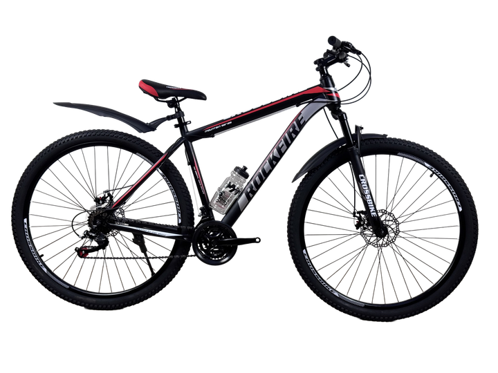 Велосипед CrossBike Rockfire 29" 19" Чорний-Червоний - Фото 1 Велосипед CrossBike Rockfire 29" 19" Чорний-Червоний - зображення 1