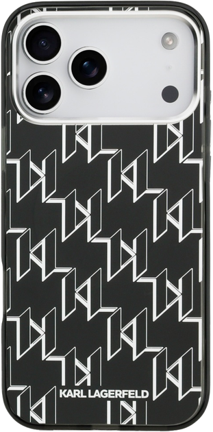 Etui Karl Lagerfeld IML KL Monogram MagSafe do Apple iPhone 17 Pro Max Black (3666339505820) - obraz 3
