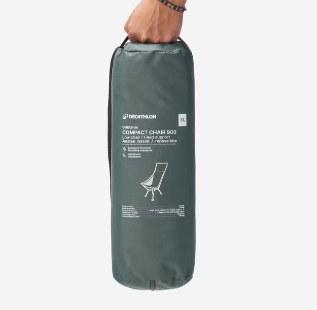 Складное Кресло Кемпинга (Пикника) QUECHUA XL до 140кг Высота 30см Синий - Фото 3 Складное Кресло Кемпинга (Пикника) QUECHUA XL до 140кг Высота 30см Синий - изображение 3