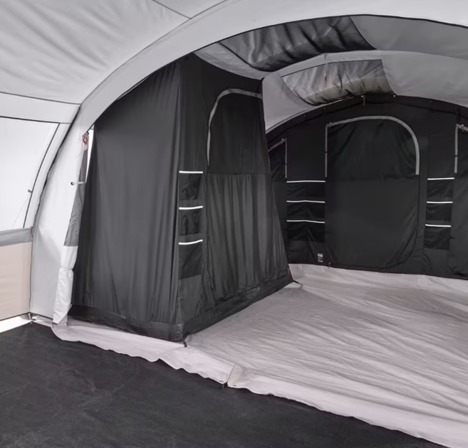 Надувная Туристическая Палатка с Тамбуром QUECHUA Air Seconds 6.3 F&B 6 Person XXL Шестиместная Трехкомнатная Водонепроницаемая - изображение 8