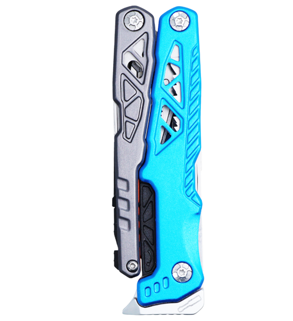 Мультитул JB Tacticals JB-09 17в1 Нож Плоскогубцы Разжигатель Чехол Синий - изображение 3