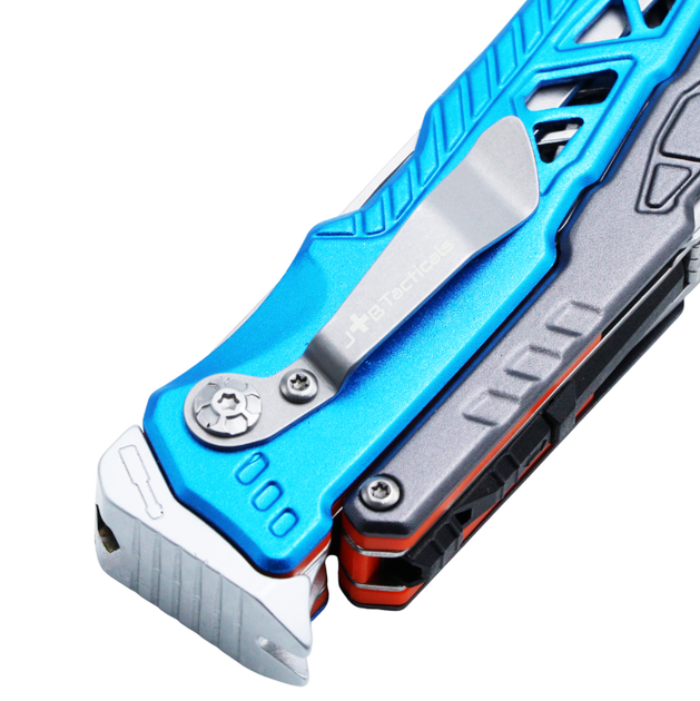 Мультитул JB Tacticals JB-09 17в1 Нож Плоскогубцы Разжигатель Чехол Синий - изображение 5