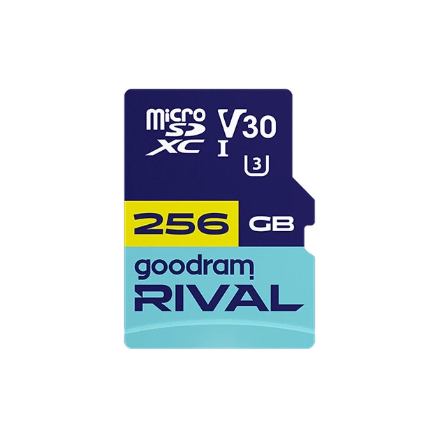 Карта памяти microSD Goodram RIVAL 256GB 100MB/s UHS-I U3 V30 с адаптером SD (TGD-GGSM3AA2560R12) - Фото 2 Карта памяти microSD Goodram RIVAL 256GB 100MB/s UHS-I U3 V30 с адаптером SD (TGD-GGSM3AA2560R12) - изображение 2