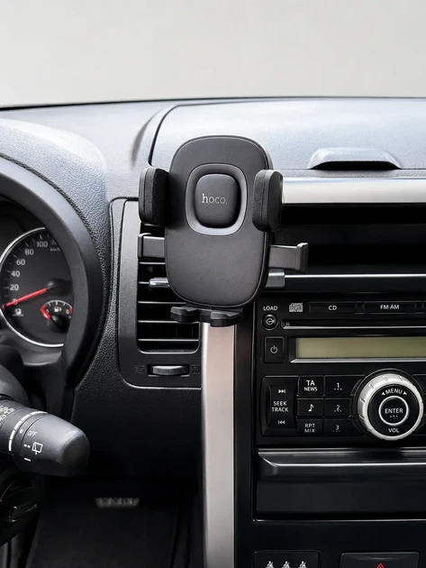 Держатель телефона для Nissan X-Trail T31(Комлект: основа для панели X-Trail T31 + держатель HOCO H75). - Фото 1 Держатель телефона для Nissan X-Trail T31(Комлект: основа для панели X-Trail T31 + держатель HOCO H75). - изображение 1