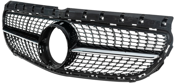 Передняя решетка радиатора Diamond Black для Mercedes B-class W246 2011-2018 гг - изображение 5