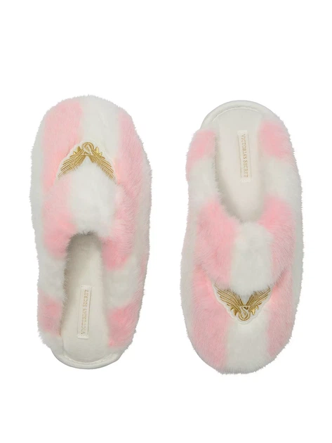 Тапочки домашние Victoria's Secret & PINK белый с розовым 39 - Фото 1 Тапочки домашние Victoria's Secret & PINK белый с розовым 39 - изображение 1