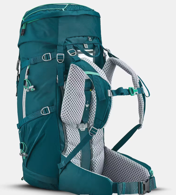Детский Туристический (Походный) Рюкзак QUECHUA MH500 40л + 10л 64 х 26 х 30см Зеленый Совместимые с Питьевой Системой - изображение 5
