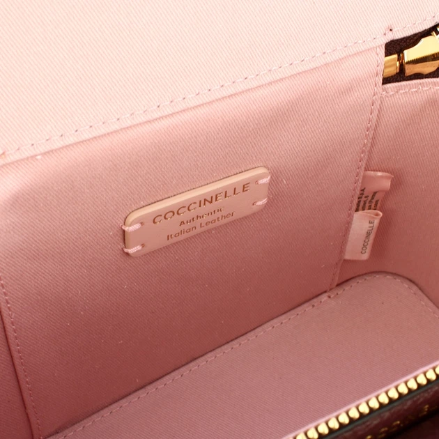 Torebka crossbody damska skórzana Coccinelle E5TFK550101-R49 Ciemnobrązowa (800070363457) - obraz 4