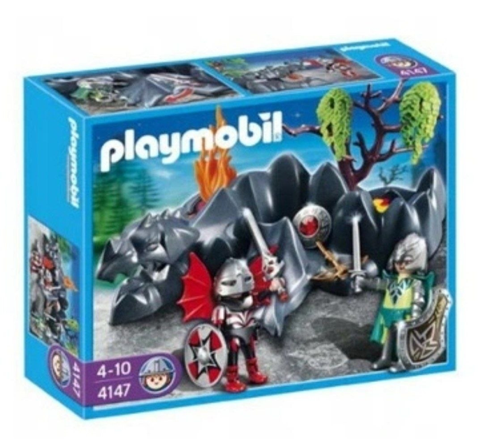 Ігровий набір Playmobil Knights 4147 «Скеля дракона», лицарі з аксесуарами, 27 елементів - Фото 4 Ігровий набір Playmobil Knights 4147 «Скеля дракона», лицарі з аксесуарами, 27 елементів - зображення 4