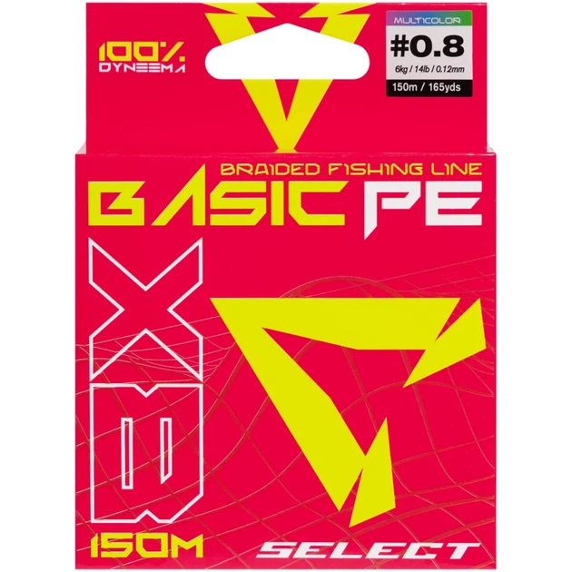 Шнур Select Basic PE 8X Multicolor 150m #0.8/0.12mm 14lb/6kg - изображение 2