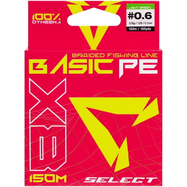 Шнур Select Basic PE 8X Light Green 150m #0.6/0.10mm 12lb/5.5kg - изображение 2