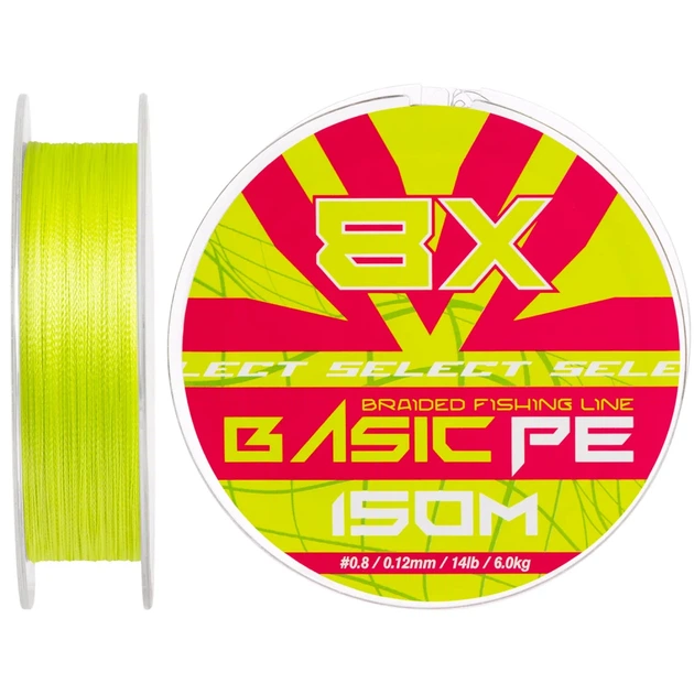 Шнур Select Basic PE 8X Light Green 150m #0.8/0.12mm 14lb/6kg - Фото 1 Шнур Select Basic PE 8X Light Green 150m #0.8/0.12mm 14lb/6kg - изображение 1