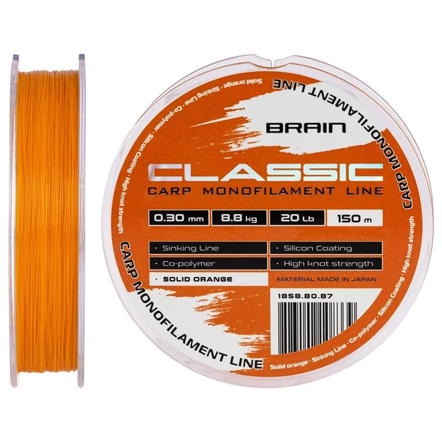 Леска Brain Classic Carp Line (solid orange) 150m 0.30mm 20lb 8.8kg - Фото 1 Леска Brain Classic Carp Line (solid orange) 150m 0.30mm 20lb 8.8kg - изображение 1