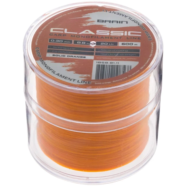 Леска Brain Classic Carp Line (solid orange) 600m 0.30mm 20lb 8.8kg - Фото 2 Леска Brain Classic Carp Line (solid orange) 600m 0.30mm 20lb 8.8kg - изображение 2