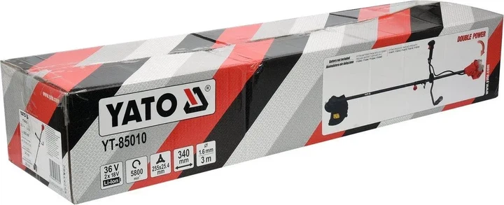 Коса акумуляторна YATO 2x18 В ширина скошування 34 см без АКБ YT-85010 - зображення 6