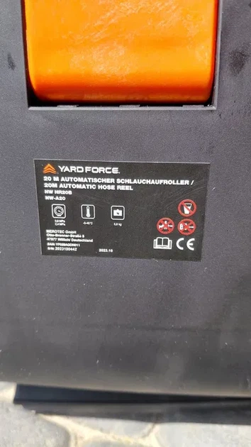 Автоматична катушка для шланга Yard Force HW HR20B (20 м) - Фото 2 Автоматична катушка для шланга Yard Force HW HR20B (20 м) - зображення 2