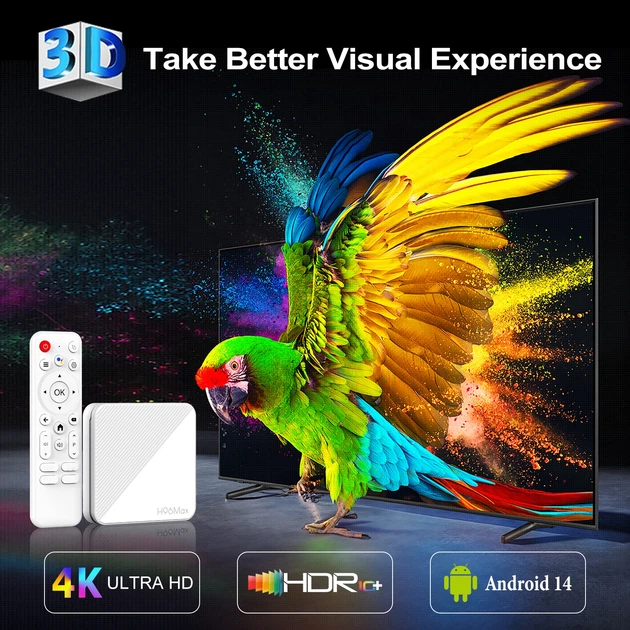 Настроенная Смарт ТВ приставка H96 Max 2/16 GB Android 14 Allwinner H313 с Bluetooth-пультом и голосовым поиском | 4K HDR медиаплеер на андроид | Smart TV Box | ТВ Бокс с WiFi 2.4 и 5ГГц + YouTube без рекламы | ТВ каналы | Фильмы и Сериалы - изображение 7