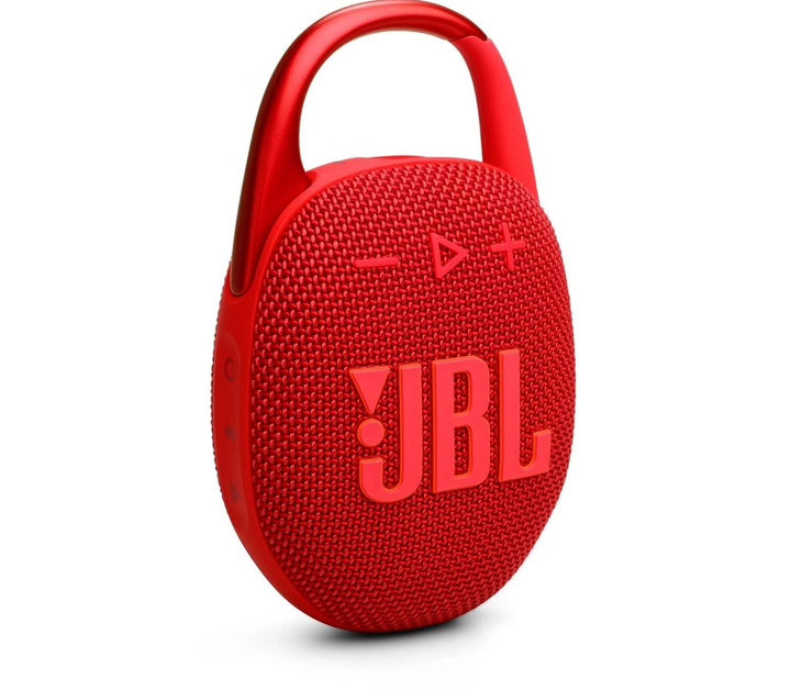 Портативна Bluetooth-колонка JBL Clip 5 IP67 7 Вт з карабіном, червона - зображення 2