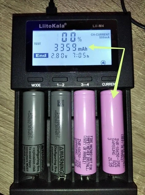 Аккумулятор 18650 Li-Ion Samsung INR18650-35E, 3400 mAh, 8A-2 ШТУКИ в боксе - изображение 3