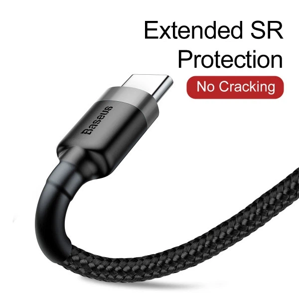 Кабель для телефону Baseus Cafule (USB To Type-C) Cable 3A 1м - изображение 9