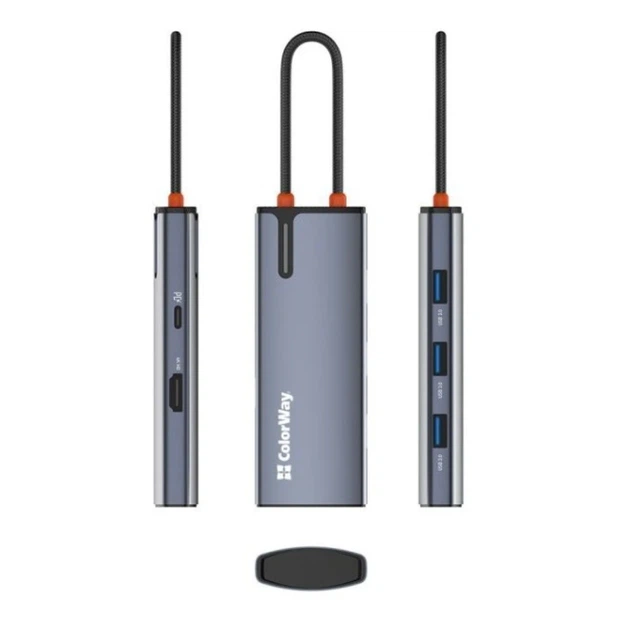 Док-станция ColorWay CW-HUB01 5-в-1 USB-C для ноутбука с HDMI 4K и PD 100 Вт - изображение 8