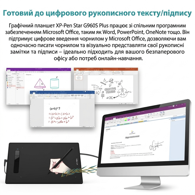 Графічний планшет XP-Pen Star G960S Plus – Універсальний 9×6 дюймів із PH2 Stylus - изображение 4