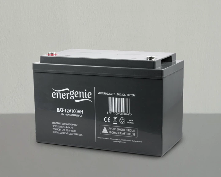 Аккумуляторная батарея EnerGenie 12V 100Ah (BAT-12V100AH) - Фото 3 Аккумуляторная батарея EnerGenie 12V 100Ah (BAT-12V100AH) - изображение 3