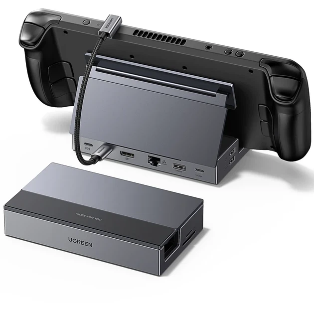 Док-станція UGREEN CM800 9in1 USB-C DP 4K 100W алюмінієва сірий - зображення 3