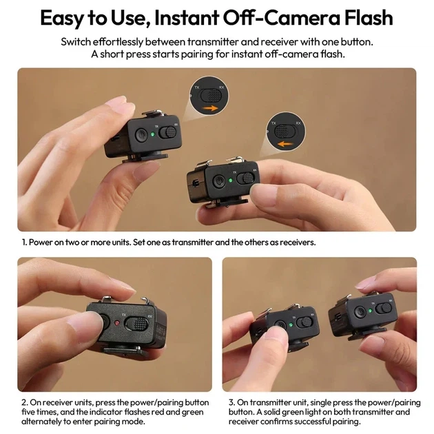 Адаптер беспроводной Ulanzi LA10 Mini Flash Trigger 2-в-1 пластик черный - изображение 7